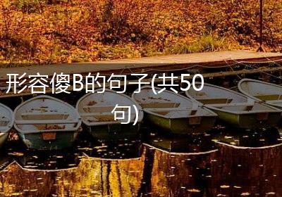 形容傻B的句子(共50句)