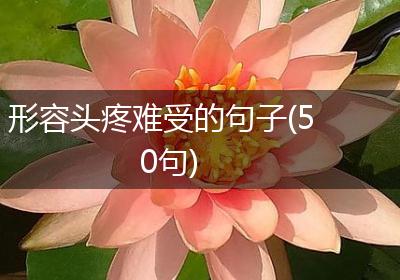 形容头疼难受的句子(50句)
