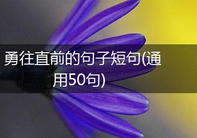 勇往直前的句子短句(通用50句)