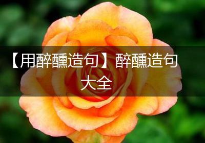 【用醉醺造句】醉醺造句大全