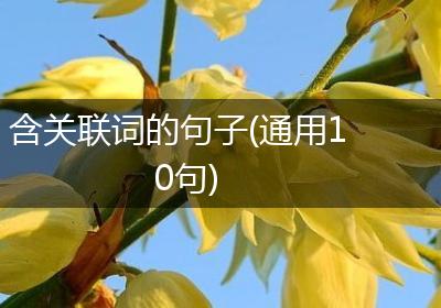 含关联词的句子(通用10句)