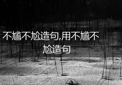 不尴不尬造句,用不尴不尬造句
