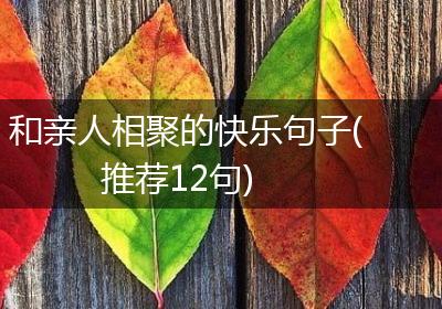 和亲人相聚的快乐句子(推荐12句)