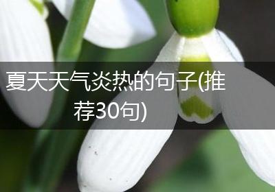 夏天天气炎热的句子(推荐30句)