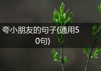 夸小朋友的句子(通用50句)