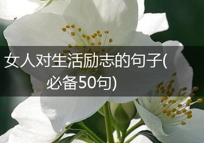 女人对生活励志的句子(必备50句)