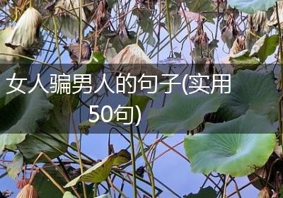 女人骗男人的句子(实用50句)