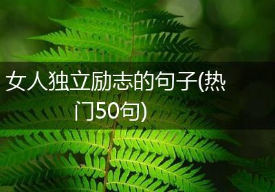 女人独立励志的句子(热门50句)