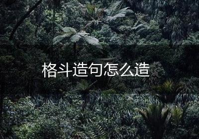 格斗造句怎么造