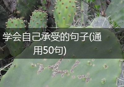学会自己承受的句子(通用50句)