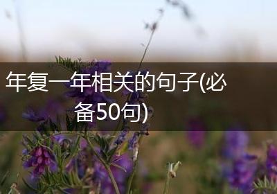 年复一年相关的句子(必备50句)