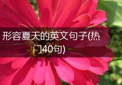 形容夏天的英文句子(热门40句)