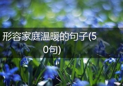 形容家庭温暖的句子(50句)