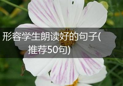 形容学生朗读好的句子(推荐50句)