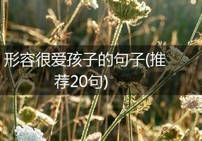 形容很爱孩子的句子(推荐20句)