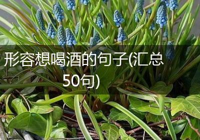 形容想喝酒的句子(汇总50句)