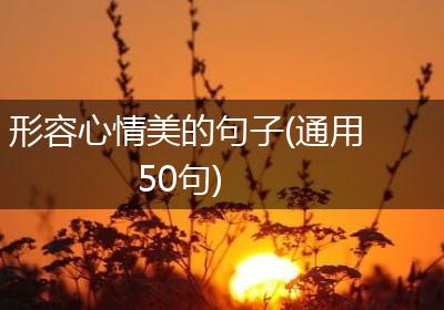 形容心情美的句子(通用50句)