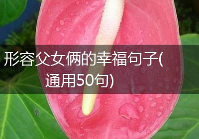 形容父女俩的幸福句子(通用50句)