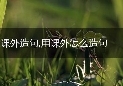 课外造句,用课外怎么造句