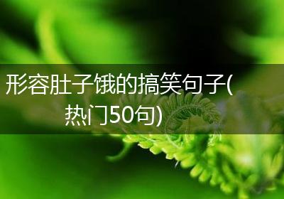形容肚子饿的搞笑句子(热门50句)