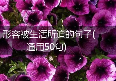 形容被生活所迫的句子(通用50句)