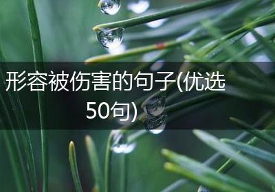 形容被伤害的句子(优选50句)