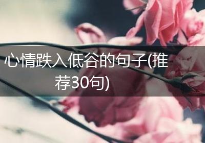 心情跌入低谷的句子(推荐30句)