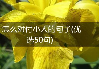 怎么对付小人的句子(优选50句)