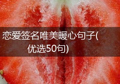 恋爱签名唯美暖心句子(优选50句)