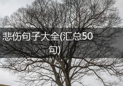 悲伤句子大全(汇总50句)
