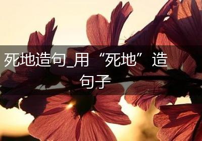 死地造句_用“死地”造句子