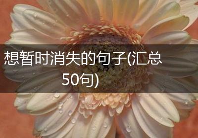 想暂时消失的句子(汇总50句)