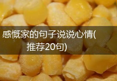 感慨家的句子说说心情(推荐20句)