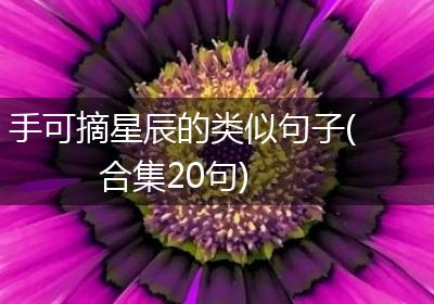 手可摘星辰的类似句子(合集20句)
