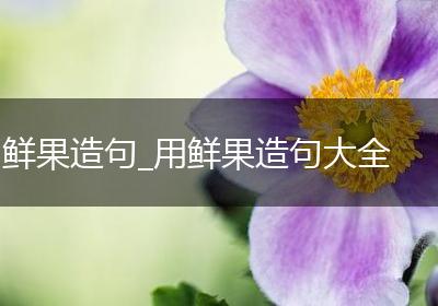 鲜果造句_用鲜果造句大全