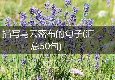 描写乌云密布的句子(汇总50句)