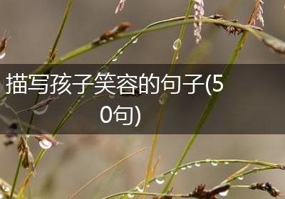描写孩子笑容的句子(50句)