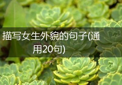 描写女生外貌的句子(通用20句)