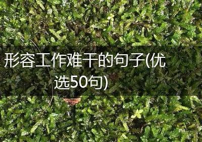 形容工作难干的句子(优选50句)