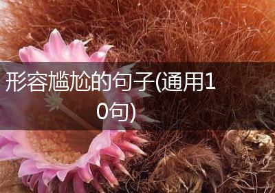形容尴尬的句子(通用10句)
