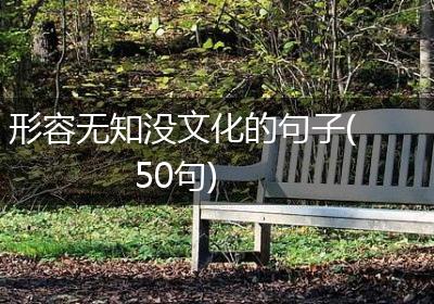 形容无知没文化的句子(50句)