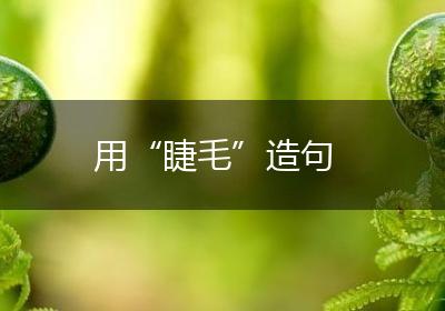 用“睫毛”造句