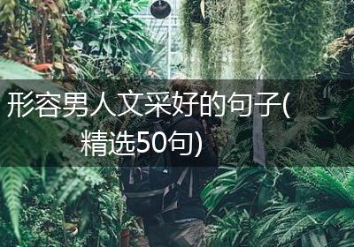 形容男人文采好的句子(精选50句)