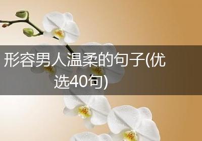 形容男人温柔的句子(优选40句)