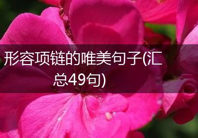 形容项链的唯美句子(汇总49句)