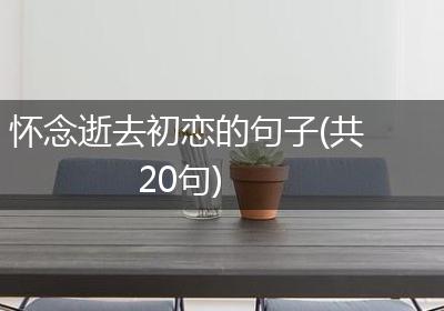 怀念逝去初恋的句子(共20句)