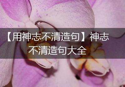 【用神志不清造句】神志不清造句大全