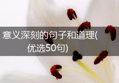 意义深刻的句子和道理(优选50句)