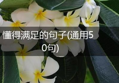 懂得满足的句子(通用50句)