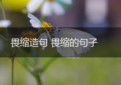 畏缩造句 畏缩的句子